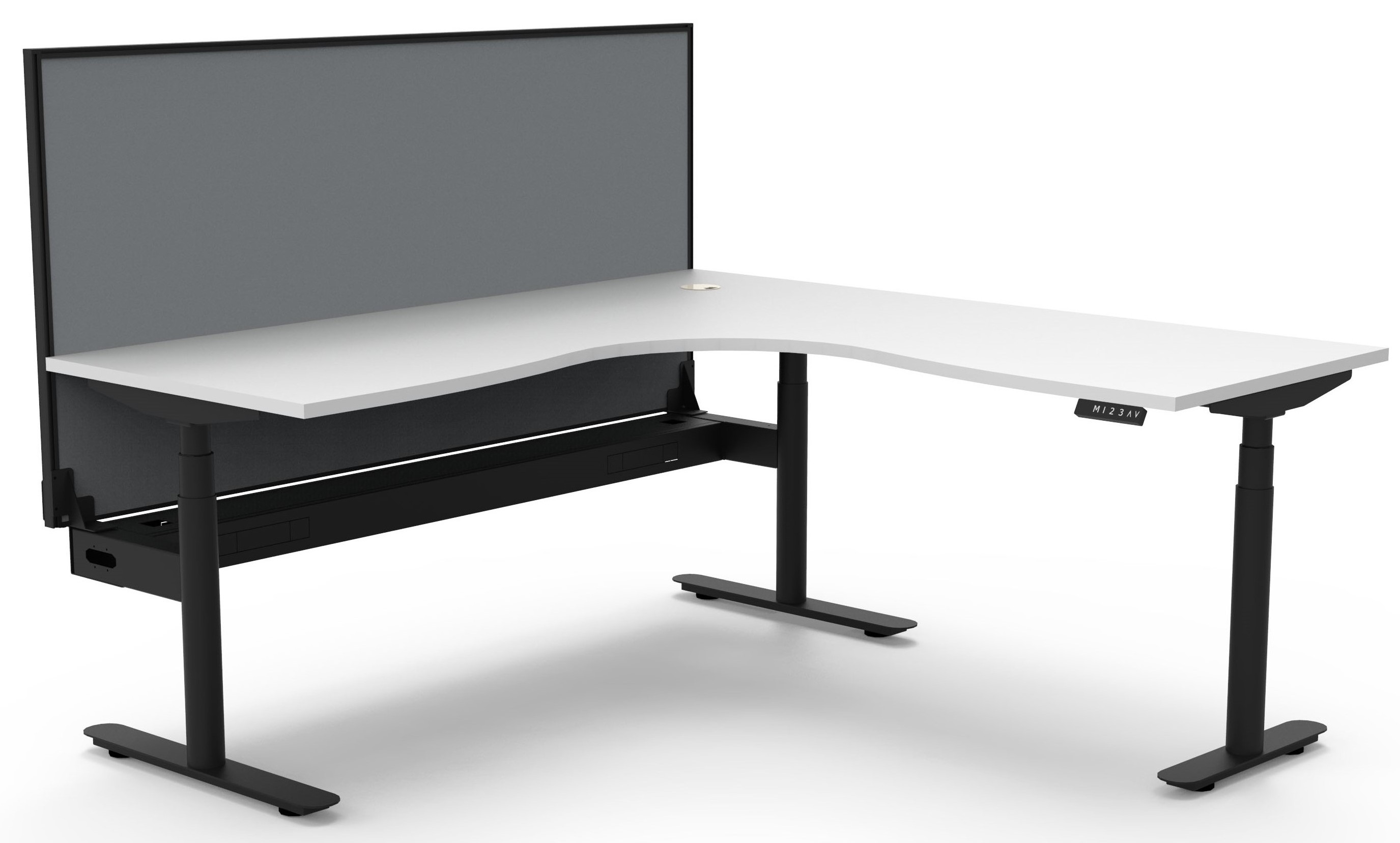 Halo+ Corner Workstation - with Screen